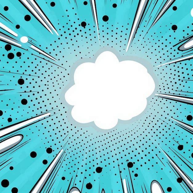 a blue and white background with a white cloud in the middle