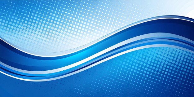 Blue and white business wave banner background