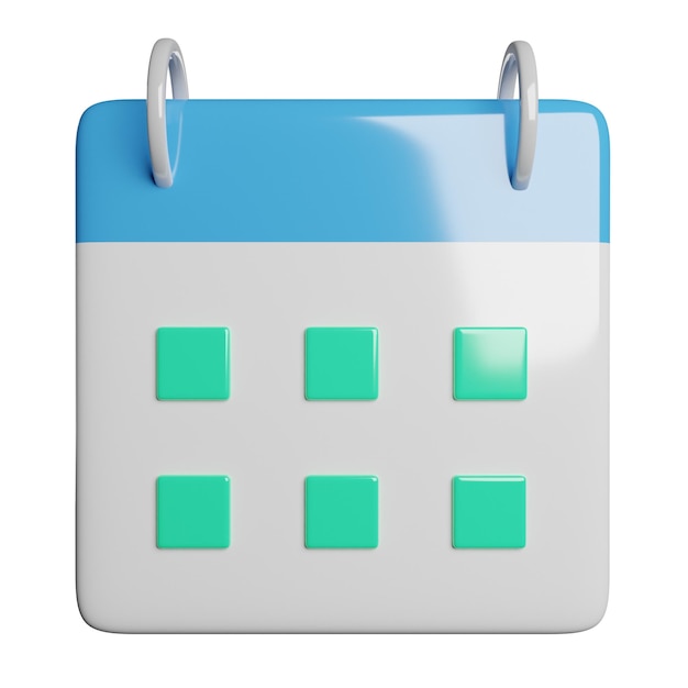 a blue and white calendar with green squares and a blue and white one that says quot the word quot