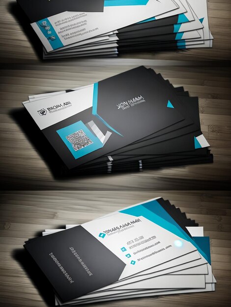 blue and white corporate business card template