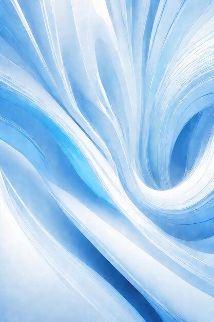 Blue and white flow abstract background