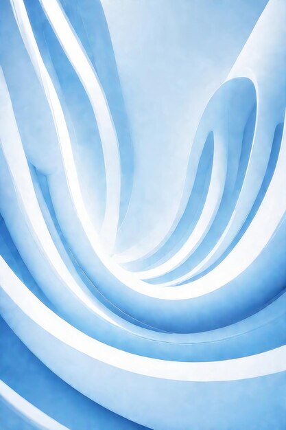 Photo blue and white flow abstract background