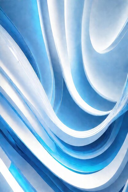 Blue and white flow abstract background