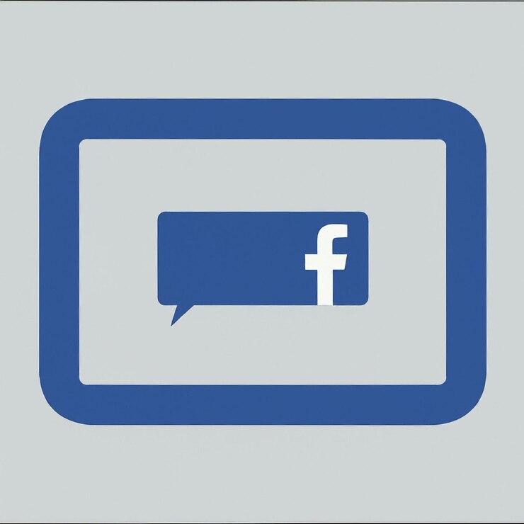 Photo フェイスブックのロゴの青と白の画像