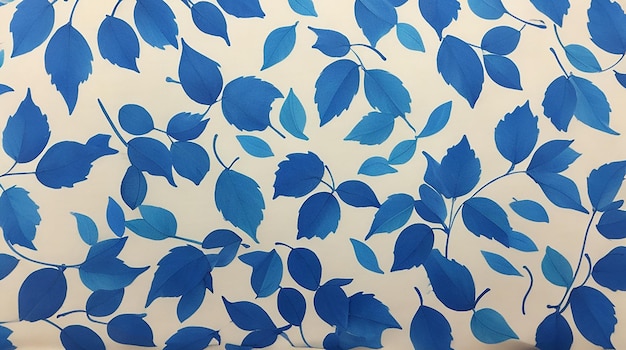 Blue and white leaf background