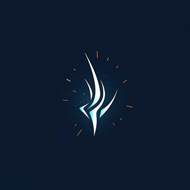 a blue and white logo with a stylized design of a bird generative ai