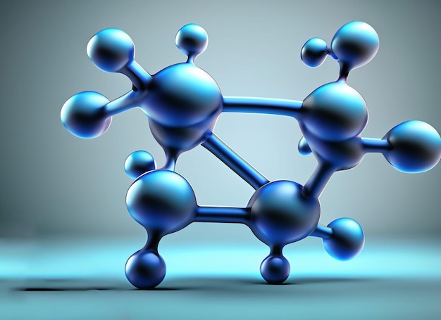 синие и белые молекулы