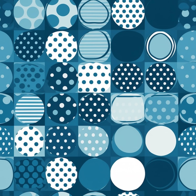 A blue and white pattern of circles