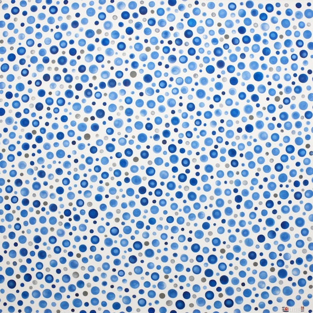 A blue and white pattern with circles on it