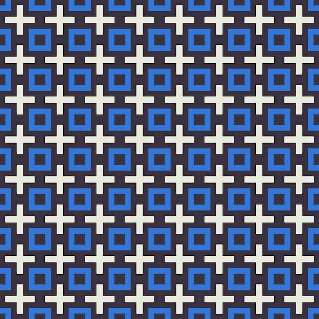 Blue and white pattern with the letter p.