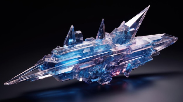 a blue and white piece of glass that is called quartz.