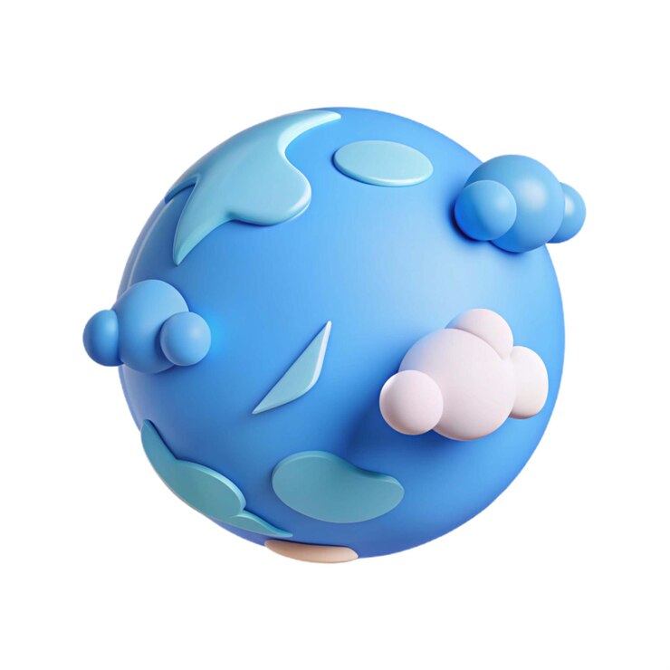 Photo a blue and white planet with clouds and clouds on it