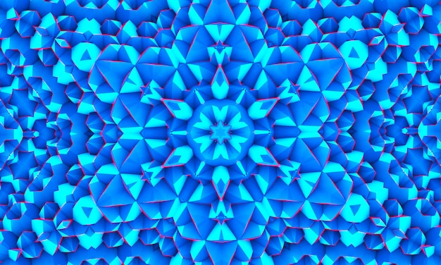 Фото Синий белый многоугольный мозаичный фон, калейдоскоп обои. шаблоны креативного бизнес-дизайна.