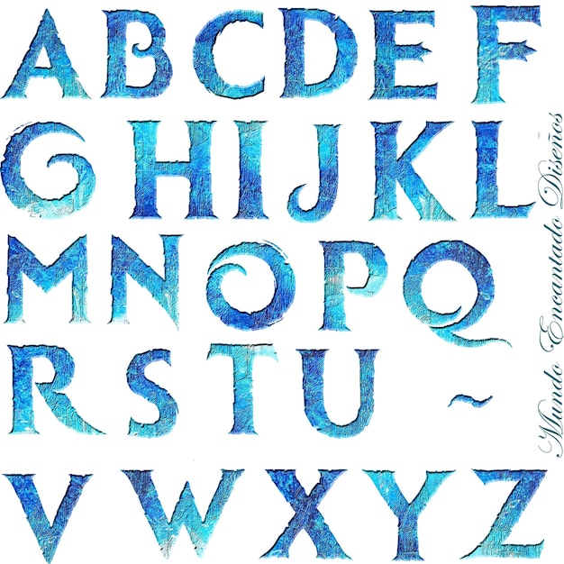 синий и белый знак с надписью " алфавит "