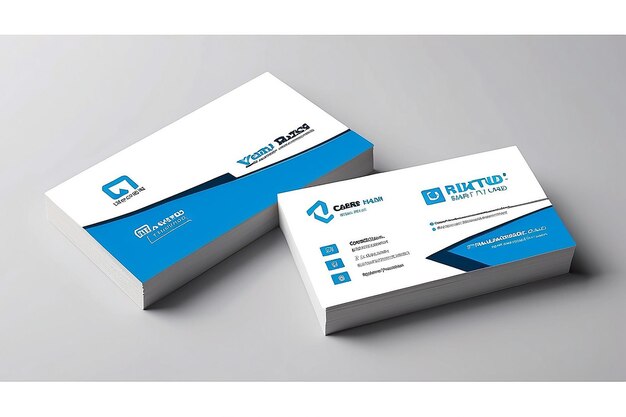 Photo blue and white smart business card 02