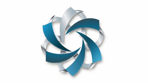 a blue and white spiral design with the blue lines on the bottom