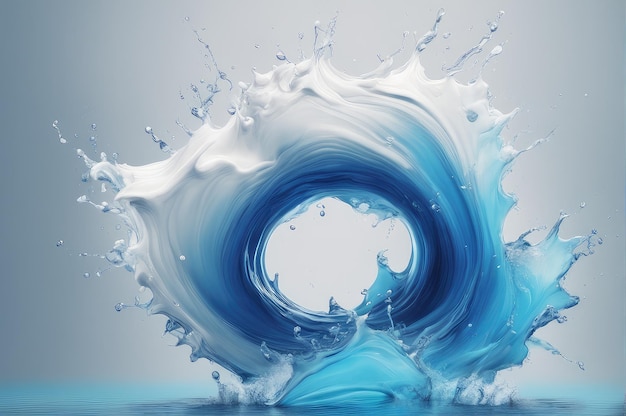 Blue and white splash water background