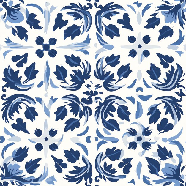 blue and white tile pattern for decoration