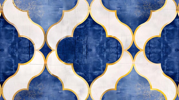 a blue and white tile with a pattern of a design on it