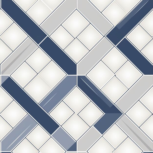 A blue and white tile with a pattern of tiles from the collection.