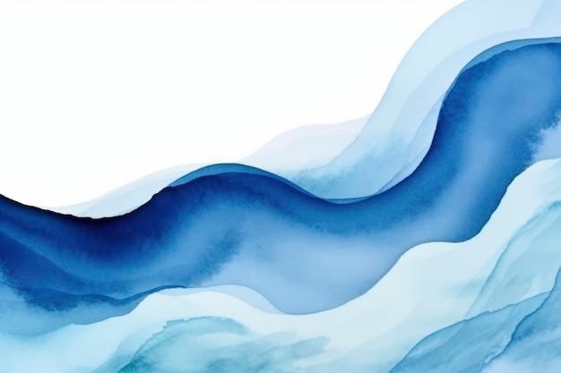 Photo a blue and white wave with a white background