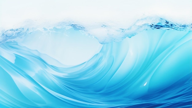 Photo blue and white wavy abstract background