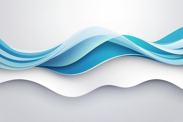 Blue white wavy abstract background