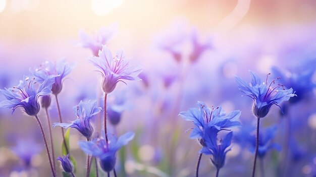 Blue wildflower dreams in nature's embrace