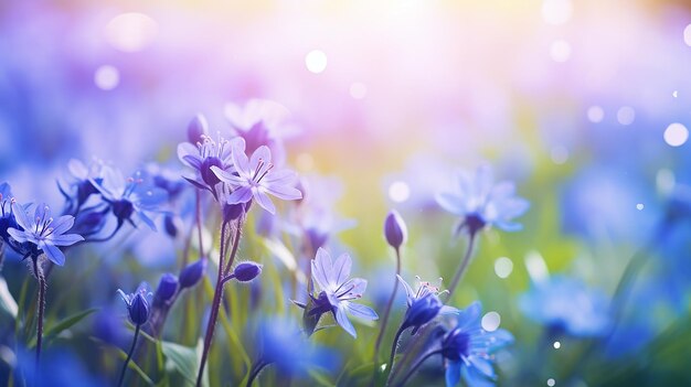 Blue wildflower oasis
