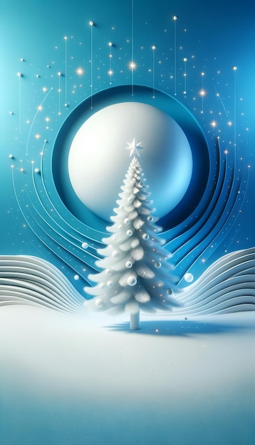 青い冬のクリスマスの背景