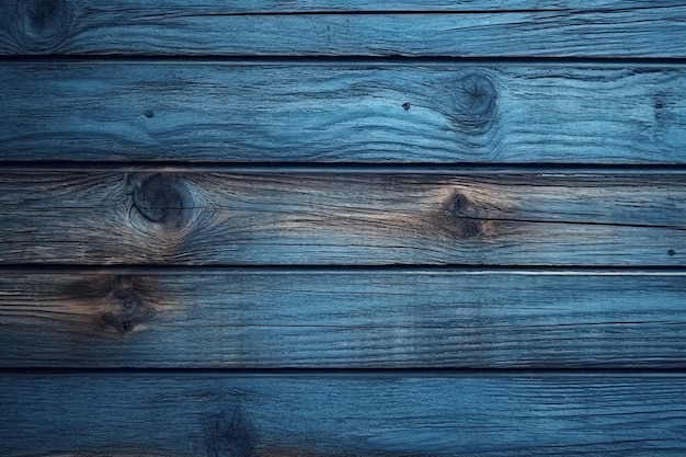 A blue wood wall with a dark blue background.