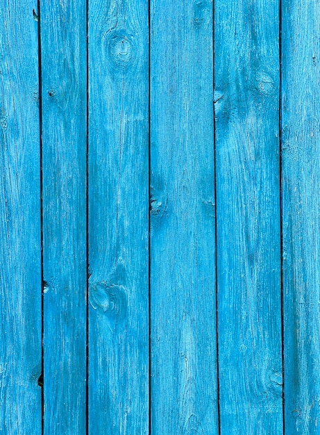 青い木製の背景古い木のテクスチャ ボード縦方向の写真