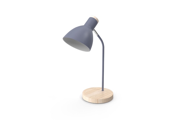 Blue Wooden Table Lamp