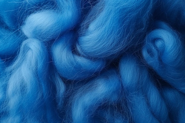 a blue woolen piece of wool