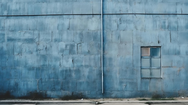 Blue wrapped divider of plant building Creative resource AI Generated