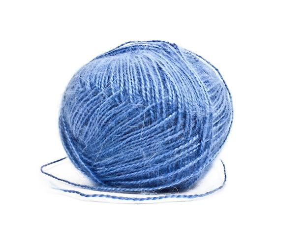 Blue yarn for knitting