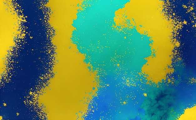 A blue and yellow background with a yellow and blue background.