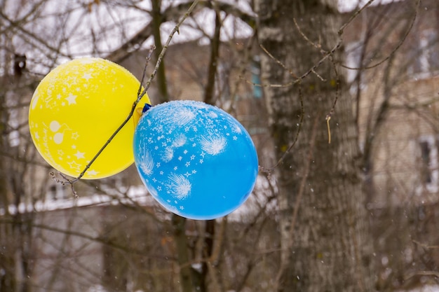 Blue and Yellow Balloon