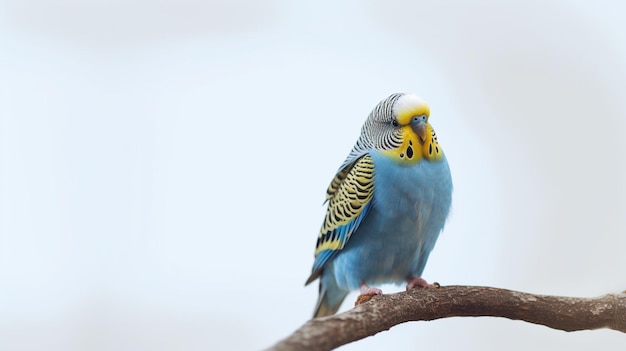 A blue and yellow bird with a yellow head