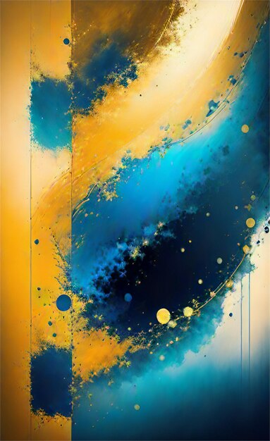 Blue and yellow colour abstract background for cover