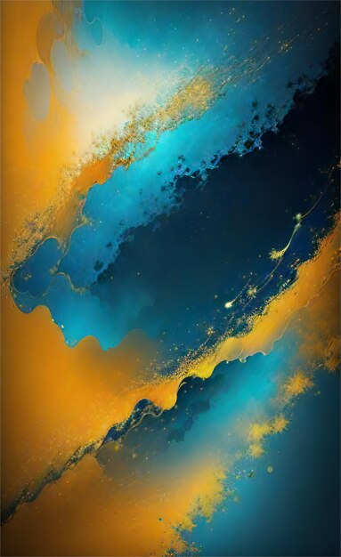 Blue and yellow colour abstract background for cover