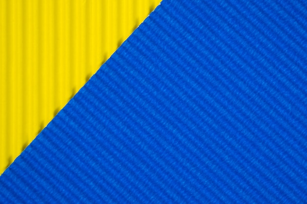 Blue and yellow corrugated paper texture