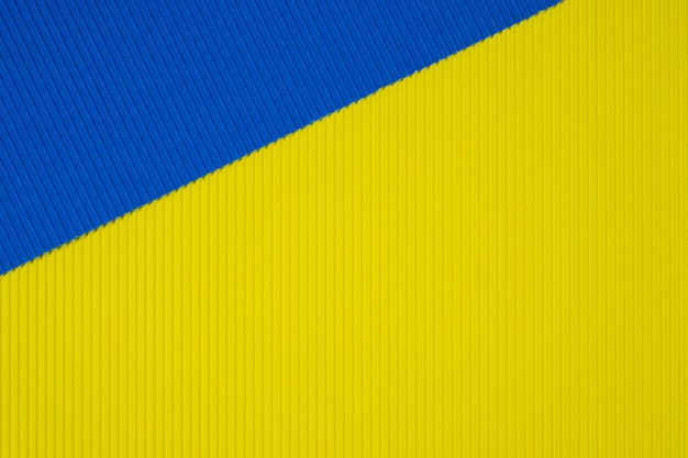 Blue and yellow corrugated paper texture