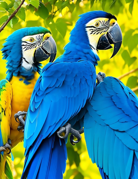 Blue and yellow macaw ara ararauna image