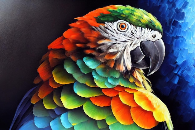 Blue and yellow macaw ara