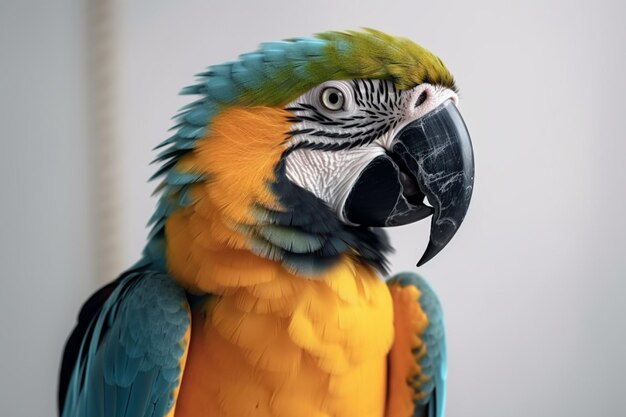 blue and yellow macaw