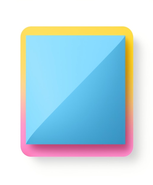 Photo blue and yellow square with pink bottom