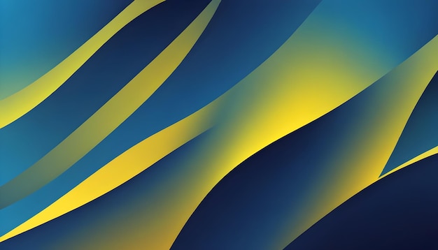 Foto uno sfondo a strisce blu e gialle con le linee gialle