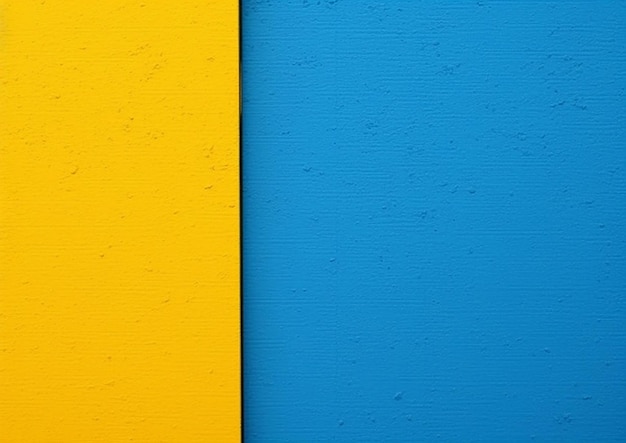 A blue and yellow wall with a yellow background