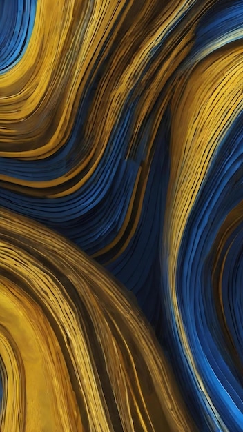 A blue and yellow wavy lines